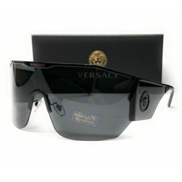 Versace Other - Sale! Versace Men's Black and Dark Grey Sunglasses!